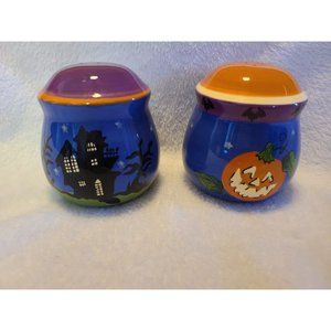 Vintage Halloween Salt and Pepper Shakers Ghost & Pumpkin Themed